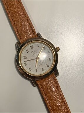 Women's TIMEX Tan Leather Strap Watch